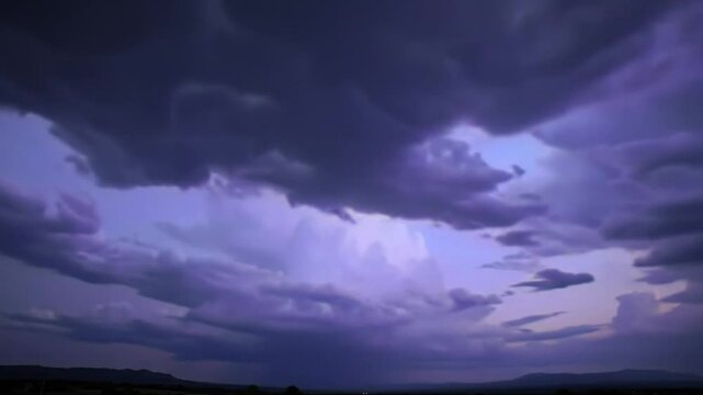 Dramatic rolling storm clouds moving across sky cinematic timelapse