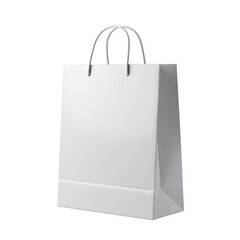 Empty Shopping Bag: A minimalist design of a blank white shopping bag, exuding an air of understated elegance, perfect for representing retail, gifts, and brand promotion.