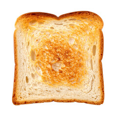 Golden Toast Delight: A perfectly toasted slice of bread, showcasing a delectable golden-brown hue and inviting texture, a simple yet satisfying food image.