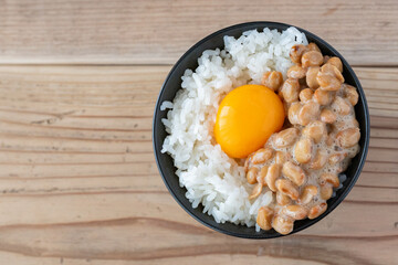 納豆　卵かけご飯