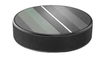 Colorful Stick & Puck Sports Illustration