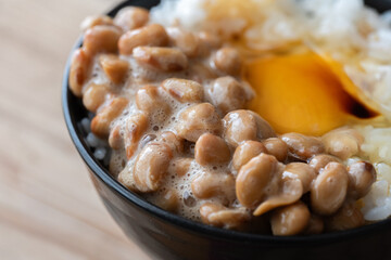 納豆　卵かけご飯