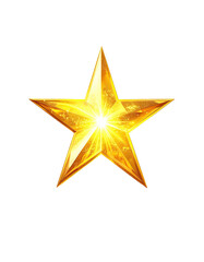 Obraz premium Golden star graphic, radiant center