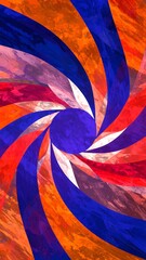 Abstract swirling design with vibrant colors