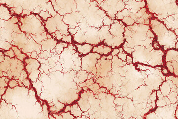 Obraz premium Nero Marquina marble texture, Warm Beige background, Ruby Red veins, Fractal Mathematical, For Product Packaging aesthetic, seamless pattern