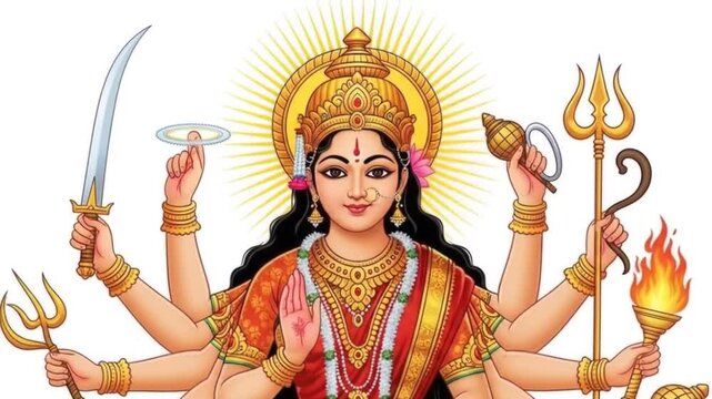 Navratri kalash sthapana for maa Durga Puja festival