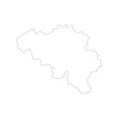 Obraz premium Belgium map vector outline