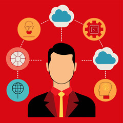 “Artificial Intelligence Icon Set – Vector Technology Symbols”