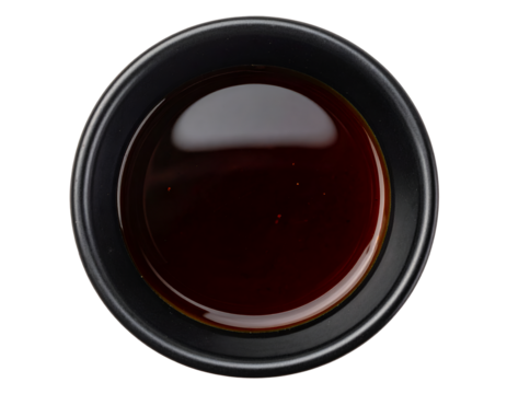 Soy sauce in a bowl isolated on transparent background - Powered by Adobe