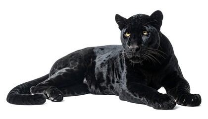 Black panther lying down