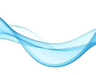 Abstract blue wavy lines on white background