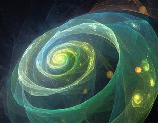 Abstract swirling fractal design