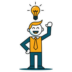 Businessman Having a Great Idea.