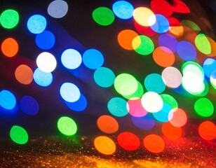 Abstract bokeh of colorful lights