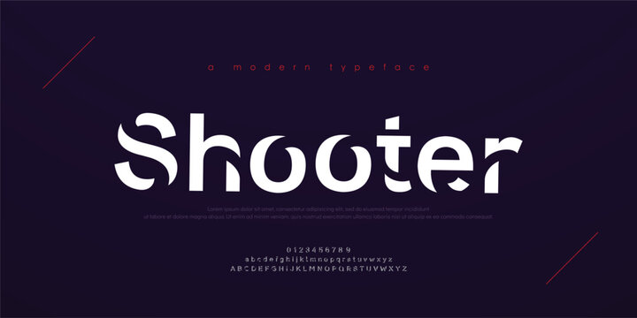 Sport modern urban alphabet fonts. Typography, abstract technology, fashion, digital, future creative logo font. vector illustration