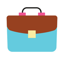Stylized briefcase illustration, a symbol of work, office, and professional life.