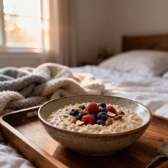 건강한오트밀아침식사_침실풍경