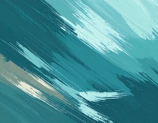Abstract brushstrokes in teal and pastel hues