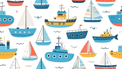 Childish nautical pattern