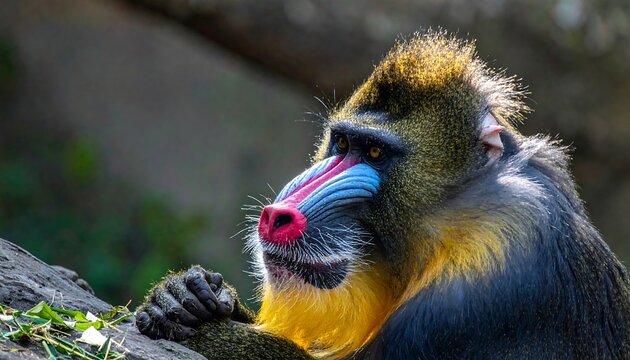Close-up of a mandrill