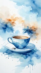 Fototapeta premium コーヒーのカップとソーサー Coffee cup and saucer
