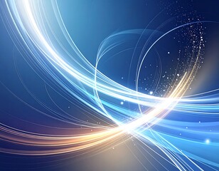 Abstract swirling light trails