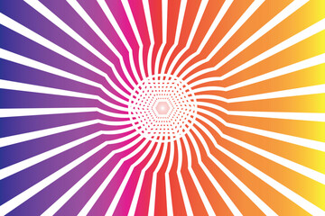 Swirl Spiral Psychedelic Patterns. Retro Vector Wavy Background. Abstract Groovy Wave Rays. Funky Swirl Burst