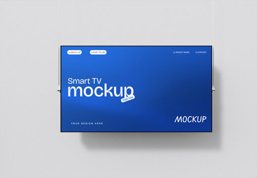 Smart TV Screen Mockup PSD Template
