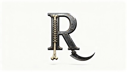 Exploring R: Creative Typography and Graphic Design Inspired by Medieval Art and the Symbolism of the Sword