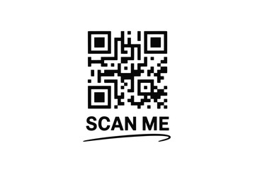 Fototapeta premium Scan me qr code with underline