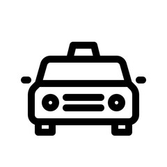 Taxi line icon. Editable stroke. Vector graphics