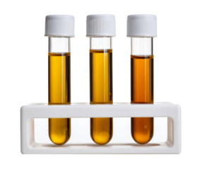 Analyzing liquid samples in laboratory test tubes for research