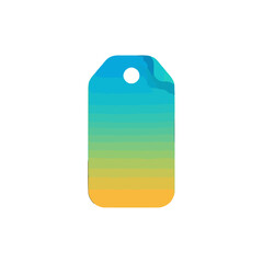 Blue and yellow gradient tag