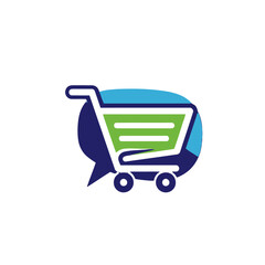 Shopping cart icon inside a speech bubble