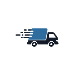 Fast delivery truck logo