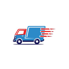 Fast delivery truck logo