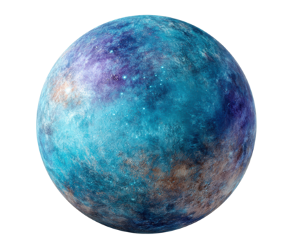 Vivid blue and purple celestial sphere for creative use