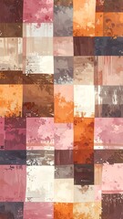 Abstract checkered pattern of muted colors