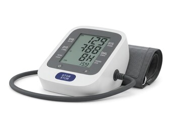 a modern digital blood pressure monitor sleek