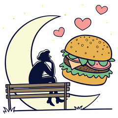 A juicy cheeseburger with beef patty, melted cheese, and fresh lettuce, tomato, and onion on a sesame bun