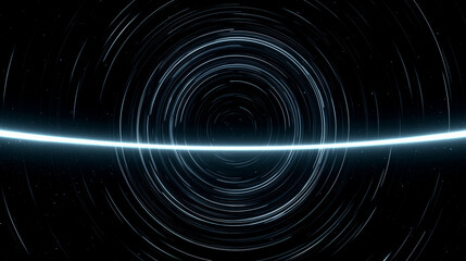 White Glowing Circular Lines