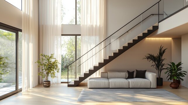 Modern interior design architecture showcasing aesthetics, lighting, materials, functionality, and spatial optimization for professional applications