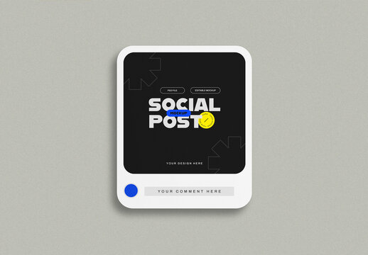 Social Media Post Mockup for Instagram & Facebook