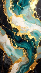 Abstract swirling marbled design