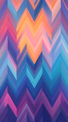 Abstract chevron pattern in vibrant colors