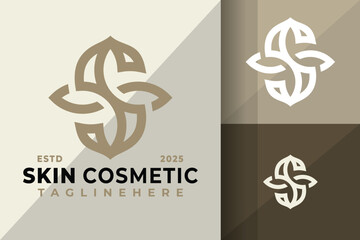 Letter S Skin Beauty Cosmetic Logo Icon Vector Design Illustration