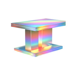 Holographic Iridescent Display Stand - Modern Minimalist Product Showcase