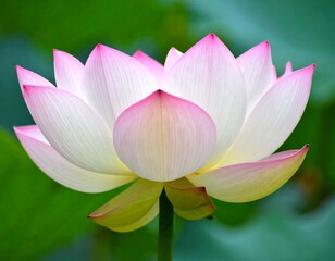 Close-up of a delicate pink lotus flower (1)