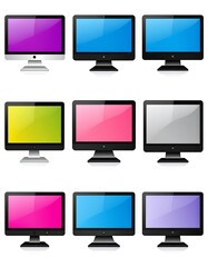 Colorful computer monitors (3)