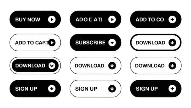  Call to Action Buttons in Modern Flat UI Design